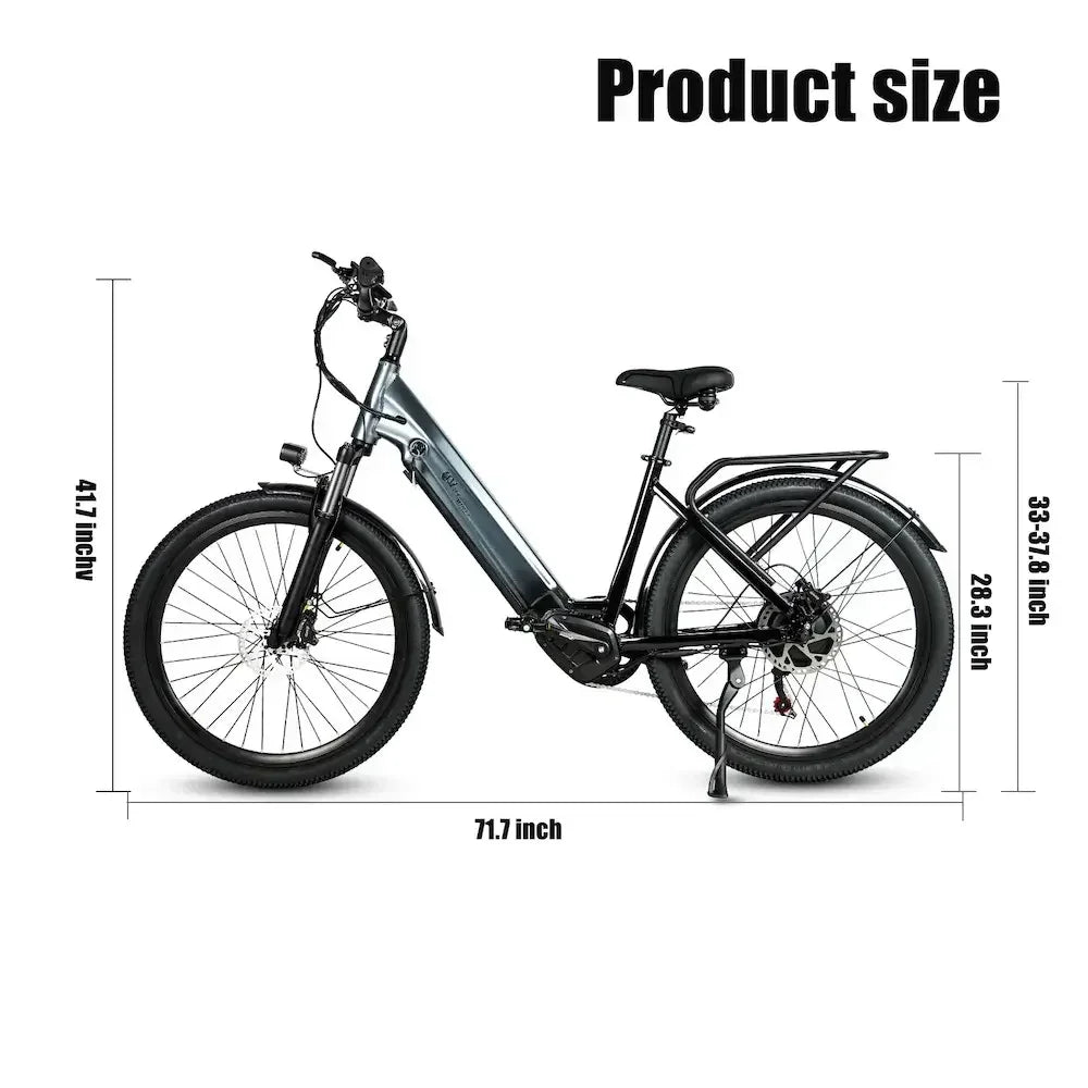 E-bike L26 500W moteur 48V17AH batterie adulte ville déplacement vélo électrique 26 pouces pneus tout-terrain vélo électrique pratique