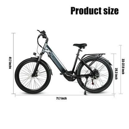 E-bike L26 500W moteur 48V17AH batterie adulte ville déplacement vélo électrique 26 pouces pneus tout-terrain vélo électrique pratique