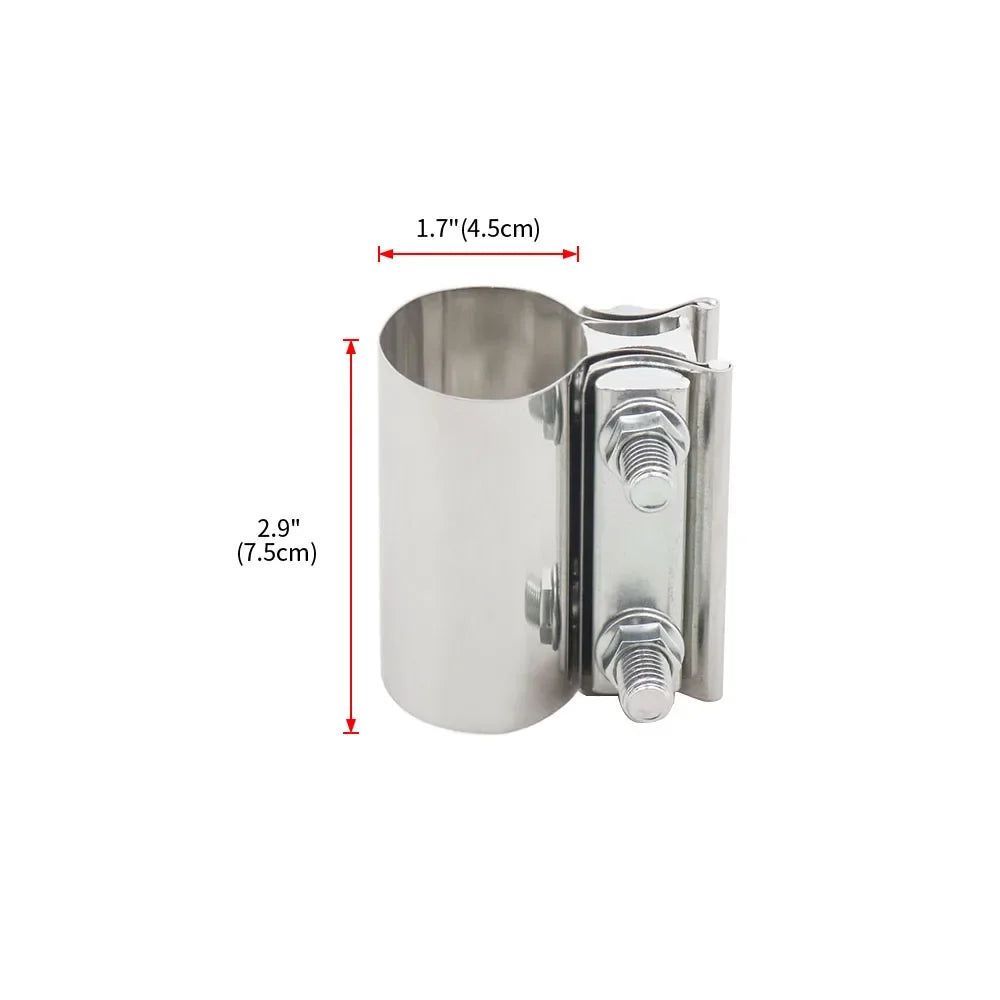 Cerceau de connexion de tuyau d'échappement universel, collier de serrage en acier solide, bande de Joint bout à bout d'échappement en acier inoxydable, accessoires de voiture
