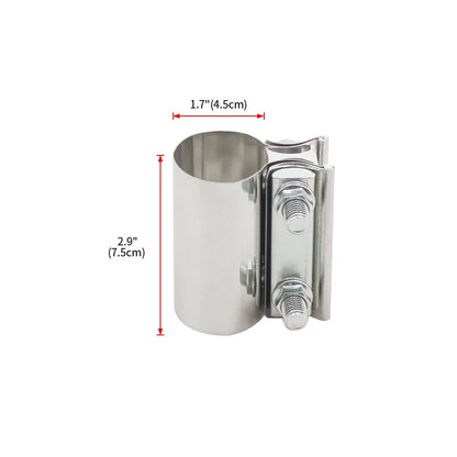 Cerceau de connexion de tuyau d'échappement universel, collier de serrage en acier solide, bande de Joint bout à bout d'échappement en acier inoxydable, accessoires de voiture