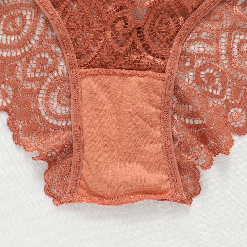 Meet'r femmes Sexy dentelle culottes taille basse tentation Lingerie femme G String sous-vêtements transparents évider slips intimes