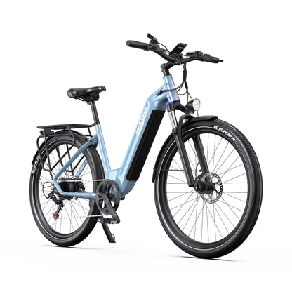 Vélo électrique adulte ONESPORT OT05, moteur 250W, batterie 36V18.2Ah, pneus 27,5 pouces, vélo électrique pour trajets urbains