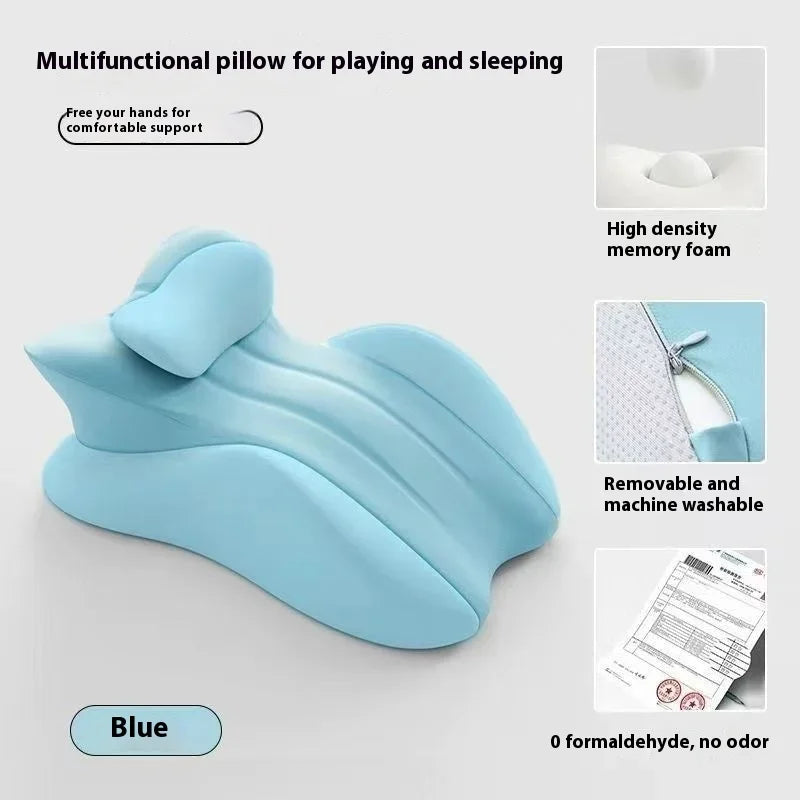 Lit de chevet oreiller couché multifonctionnel coussin de lecture sujet oreiller téléphone couché dormir artefact oreiller coussin