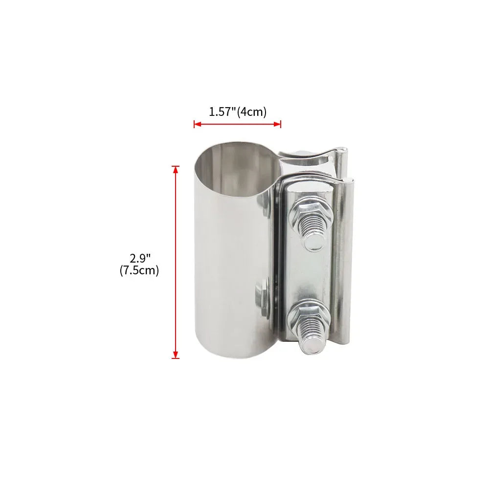 Cerceau de connexion de tuyau d'échappement universel, collier de serrage en acier solide, bande de Joint bout à bout d'échappement en acier inoxydable, accessoires de voiture