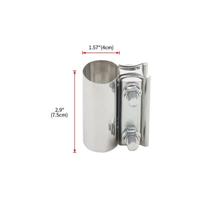 Cerceau de connexion de tuyau d'échappement universel, collier de serrage en acier solide, bande de Joint bout à bout d'échappement en acier inoxydable, accessoires de voiture