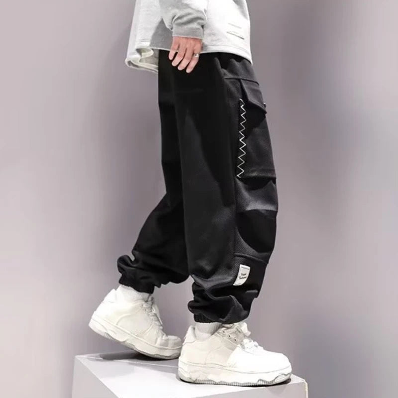 Pantalon cargo coréen pour hommes, streetwear japonais, survêtement surdimensionné, Harajuku, jogging décontracté, pantalon tendance Kpop, hip hop