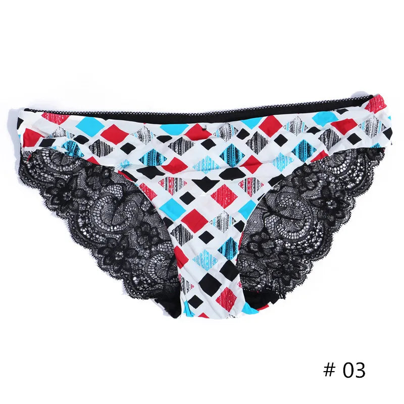 Dentelle femmes culottes Sexy sous-vêtements féminins sans couture dames slips taille basse Lingerie solide culotte filles slips Tangas Slip Femme