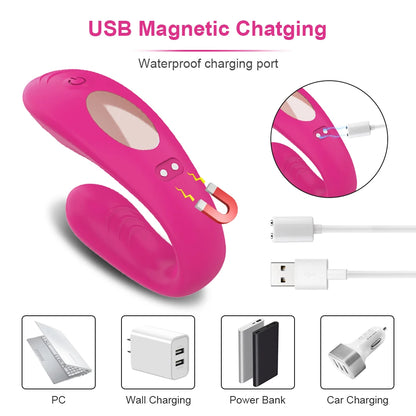 Vibromasseur de Type U télécommandé pour femmes, stimulation du Clitoris, point G, Massage vaginal, Masturbation féminine, jouets sexuels pour Couple