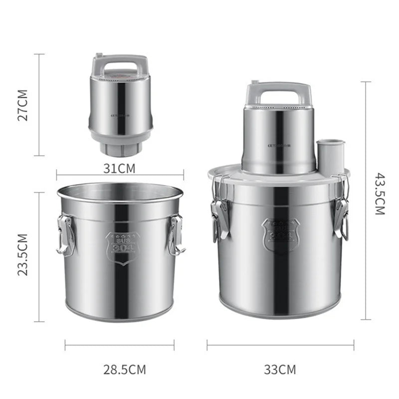 Hachoir à viande électrique 16L, grande capacité, haute puissance, en acier inoxydable