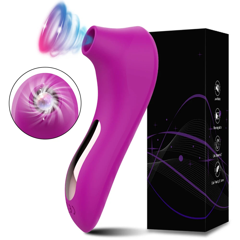 Vibromasseur puissant pour Clitoris et mamelon, succion de langue, léchage Oral vibrant, masturbateur vaginal, jouets Sexy pour femmes adultes