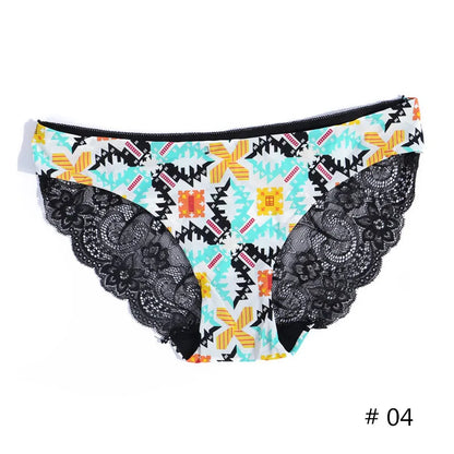 Dentelle femmes culottes Sexy sous-vêtements féminins sans couture dames slips taille basse Lingerie solide culotte filles slips Tangas Slip Femme