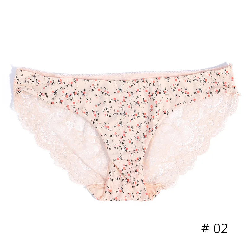 Dentelle femmes culottes Sexy sous-vêtements féminins sans couture dames slips taille basse Lingerie solide culotte filles slips Tangas Slip Femme