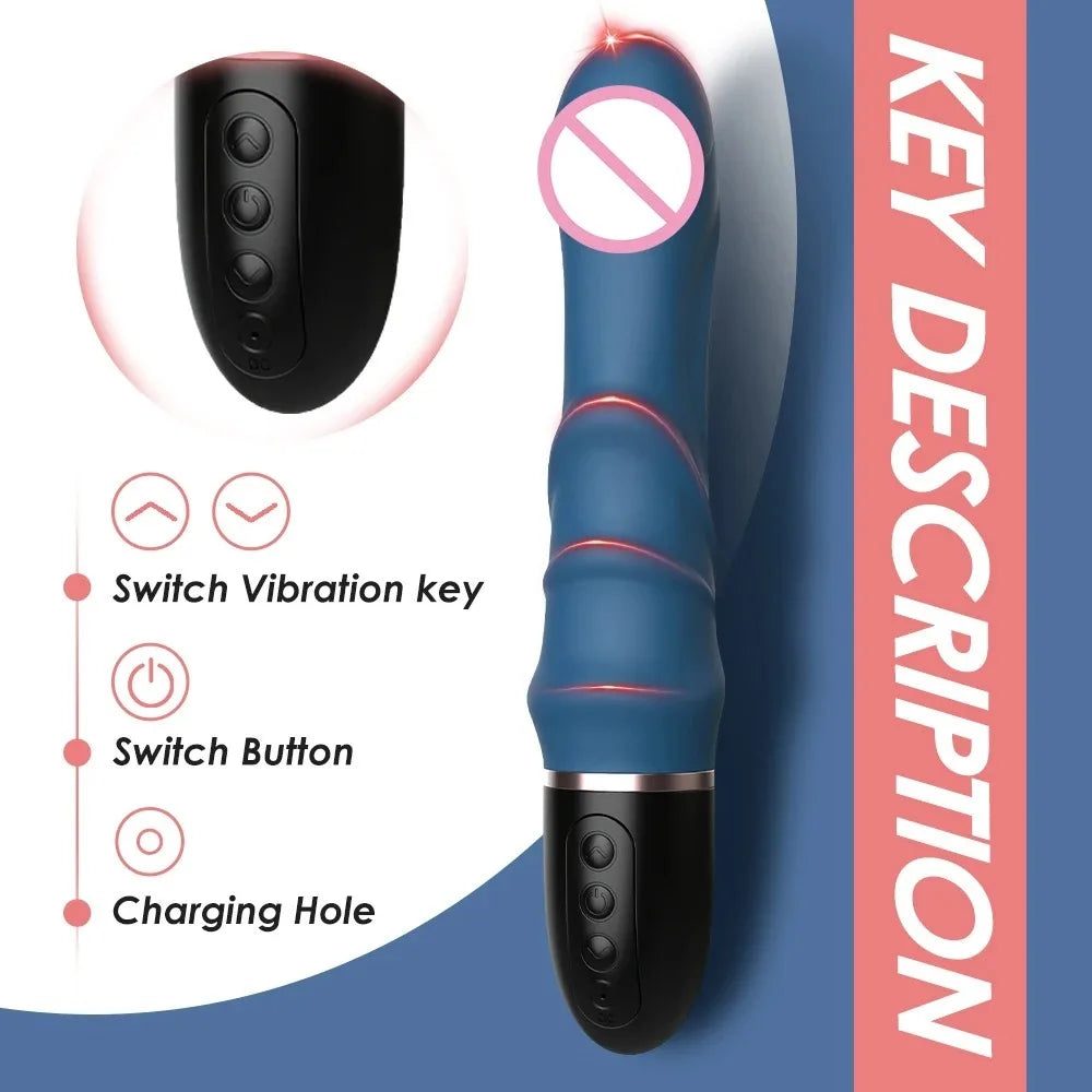 Vibromasseur en Silicone souple, 10 Modes, grand gode masseur, masturbateur féminin pour Couples, stimulateur clitoridien du point G, jouets sexuels pour femmes