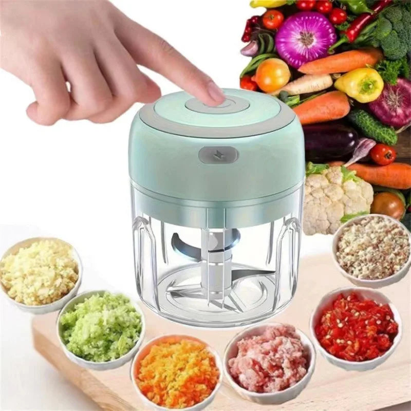 Hachoir à ail électrique de 250ML, hachoir à légumes, hachoir alimentaire, Mini hachoir à oignon USB, petit robot culinaire Portable