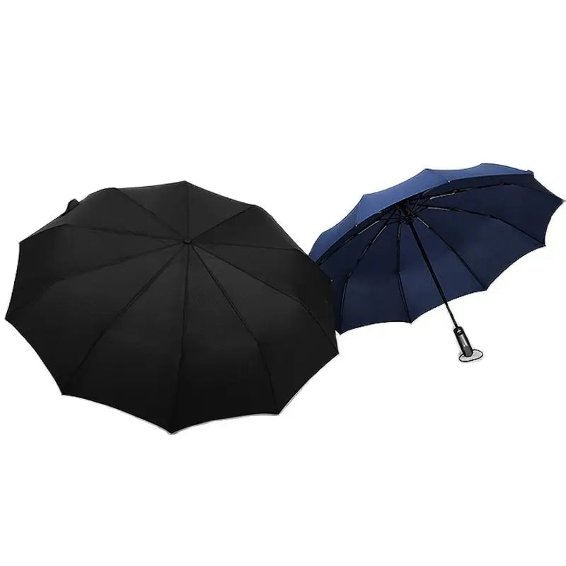 Grand parapluie entièrement automatique et résistant, pliable, pour homme et femme, idéal pour les affaires, le travail ou la pluie