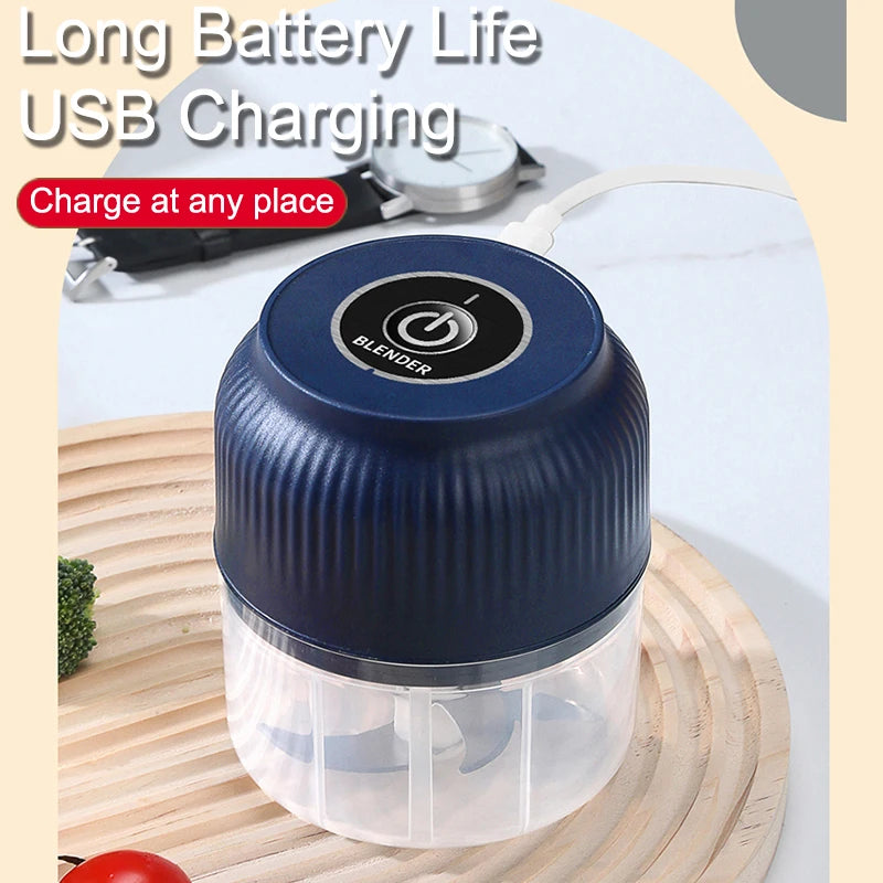 Hacheur de légumes électrique sans fil rechargeable par USB mini 250 ml, presse-ail, hachoir alimentaire pour gadgets de cuisine pour l'ail
