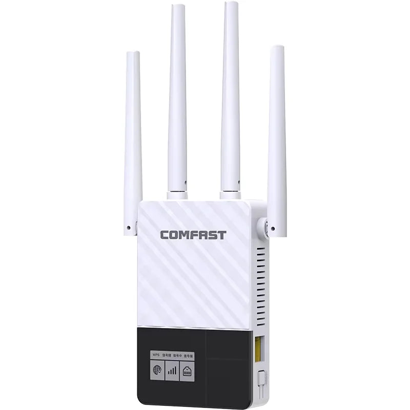 COMFAST 1200Mbps affichage OLED intelligent répéteur WiFi double bande 2.4G & 5G amplificateur de portée Wi-Fi de Signal d'extension sans fil