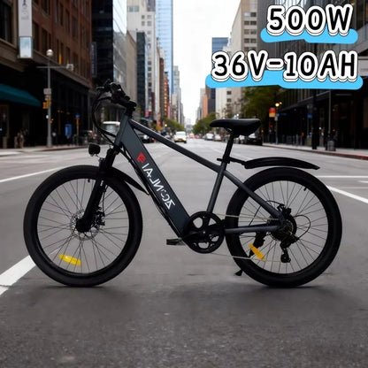 Vélo électrique à moteur 500W, batterie 36v 10ah, vélo électrique haut de gamme, vert et respectueux de l'environnement avec diverses fonctions