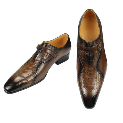 Chaussures Brogue en Cuir de Luxe pour Homme, Marron, Noir, Design Imprimé, Service Personnalisé, Livraison Directe, 03