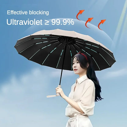 Parapluie anti-tempête 80 Bone pour hommes et femmes, pliage automatique, grand parapluie coupe-vent imperméable, parapluies anti-ultraviolets