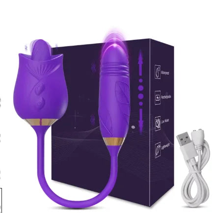 Vibromasseur à succion pour femmes, stimulateur clitoridien, masseur de mamelon Oral, gode vibrant de poussée, jouet sexuel Rose 2 en 1 pour femmes