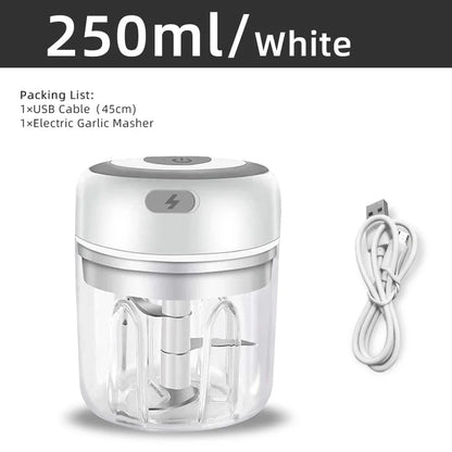 Hachoir électrique de cuisine, Mini broyeur d'ail, hachoir à viande Portable USB, hachoir à légumes pour Gadgets de cuisine