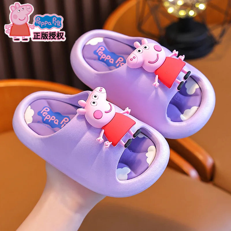 Peppa Pig – sandales d'été pour filles, pantoufles de bain d'intérieur antidérapantes, nouveau style, pour enfants à la maison, 2025