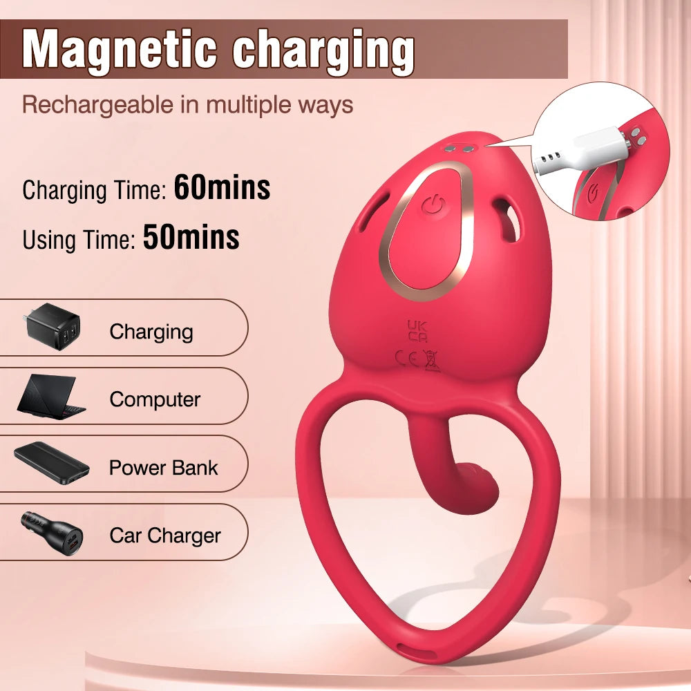 Vibromasseur de culotte portable, anneau de pénis vibrant, télécommande avec application, stimulateur clitoridien, jouets sexuels pour adultes pour femmes et hommes