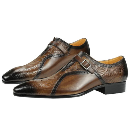Chaussures Brogue en Cuir de Luxe pour Homme, Marron, Noir, Design Imprimé, Service Personnalisé, Livraison Directe, 03