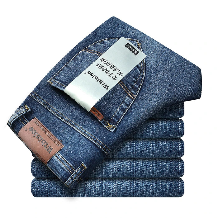 Pantalon en jean délavé de marque haut de gamme 2026, jean pour homme de haute qualité, décontracté, taille haute, pantalon en denim pour toutes les saisons