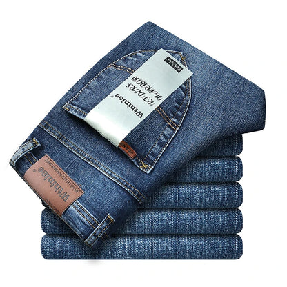 Pantalon en jean délavé de marque haut de gamme 2026, jean pour homme de haute qualité, décontracté, taille haute, pantalon en denim pour toutes les saisons
