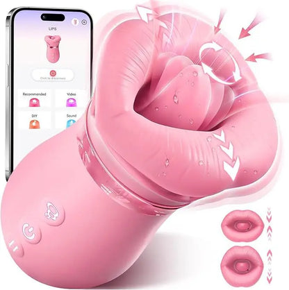 Vibromasseur à succion pour femme, léchage de langue, stimulateur de Clitoris Oral et de mamelon, contrôle par application, jouets sexuels vibrants sous vide pour Couples