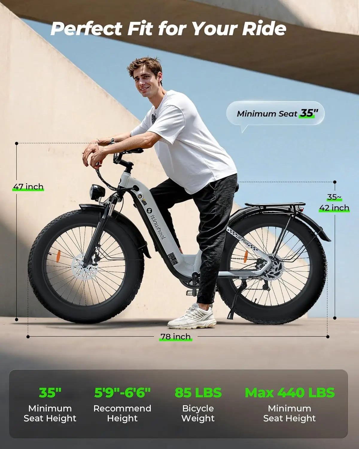 Isiswheel U8 Plus vélo électrique pour adultes 1500W 48V 13Ah moteur de pointe frein hydraulique Ebike 26 "Step-Thru gros pneu banlieue E vélo