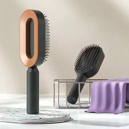 Peigne de massage, brosse à cheveux autonettoyante pour femmes, peigne à cheveux rapide à une touche, coussin d'air 3D, outils de coiffure, peignes