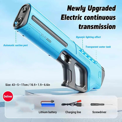Pistolets à eau électriques pour adultes, puissant gicleur, aspiration automatique d'eau, jouet de plage en plein air d'été pour garçons, cadeau pour enfants