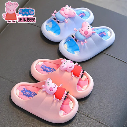 Peppa Pig – sandales d'été pour filles, pantoufles de bain d'intérieur antidérapantes, nouveau style, pour enfants à la maison, 2025