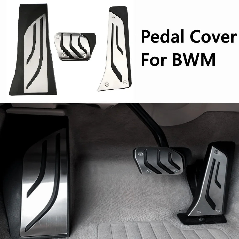 Kit de pédales de voiture pour BMW X5 X6 F15 F16 E70 E71 E72 2008 - 2018 AT, accélérateur, frein à gaz, couvercle de pédale de repose-pieds, LHD, acier inoxydable