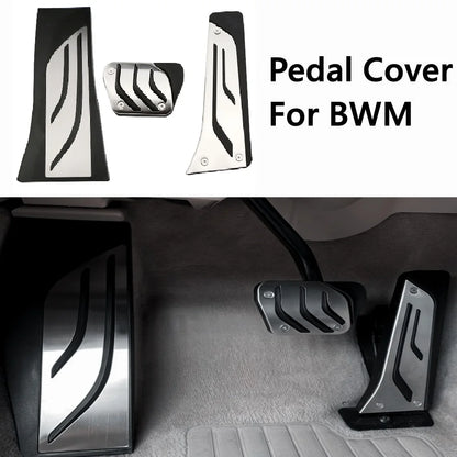 Kit de pédales de voiture pour BMW X5 X6 F15 F16 E70 E71 E72 2008 - 2018 AT, accélérateur, frein à gaz, couvercle de pédale de repose-pieds, LHD, acier inoxydable
