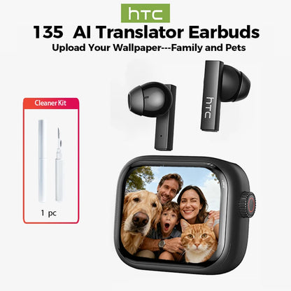 【Papier peint personnalisé】 écouteurs HTC NE40 Bluetooth V6 TWS sport traducteur AI écouteurs réduction du bruit casque sans fil avec micro