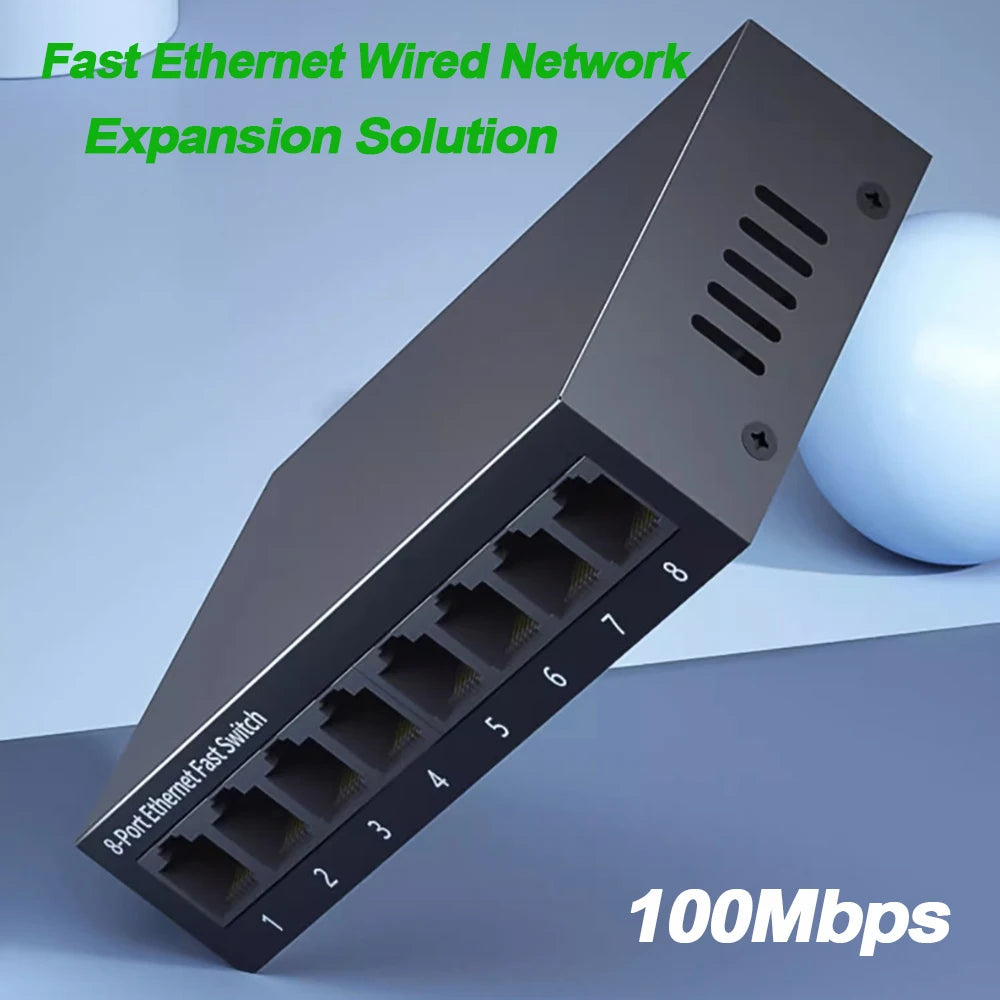 Prise ue 5/8 ports 10/100Mbps commutateurs réseau Mini Ethernet commutateur réseau rapide répartiteur pour le bureau à domicile