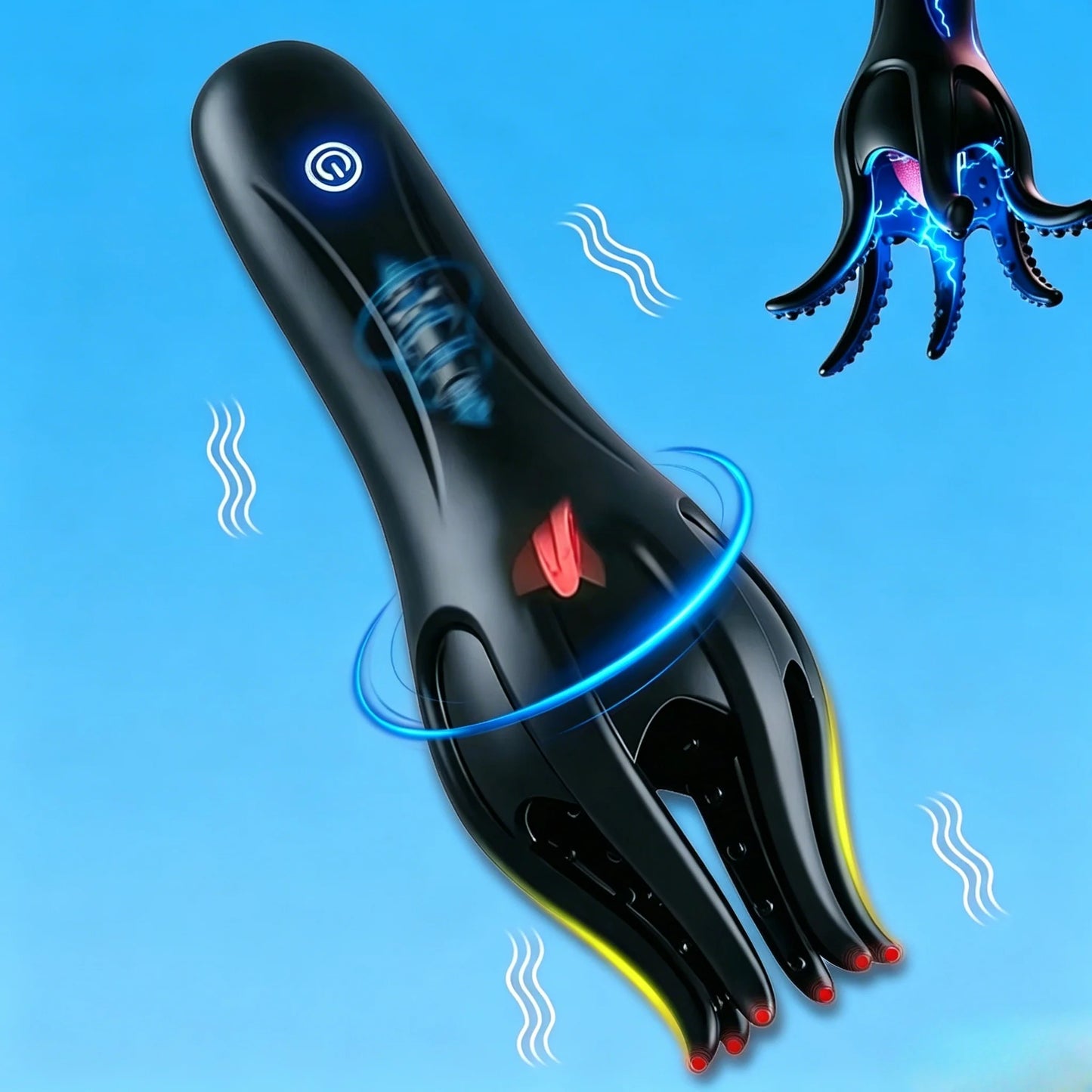 Masseur électrique stimulateur de gland, masturbateur masculin, entraîneur de retardement de l'éjaculation, vibrateur 10 modes, jouet sexuel automatique pour orgasme oral, jouets sexuels pour adultes gays