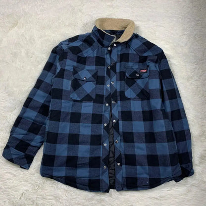 Homme Hip Hop Streetwear polaire Plaid coton manteau grande taille velours chemise vestes blouson homme джинсовая куртка мужкая