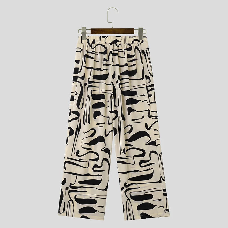 Pantalons pour hommes à la mode 2024, taille élastique, pantalons décontractés amples pour hommes, joggings, streetwear, loisirs, jambes larges, S-5XL INCERUN