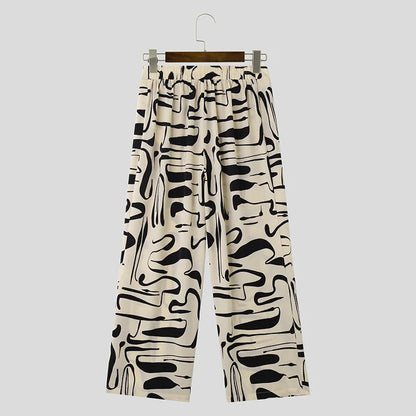 Pantalons pour hommes à la mode 2024, taille élastique, pantalons décontractés amples pour hommes, joggings, streetwear, loisirs, jambes larges, S-5XL INCERUN