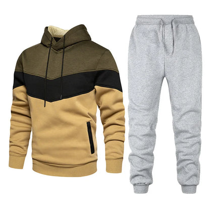 Ensemble de sport 2 pièces pour femme, couleur unie, sweat-shirt à capuche, pantalon de survêtement, décontracté, vêtements de sport pour homme