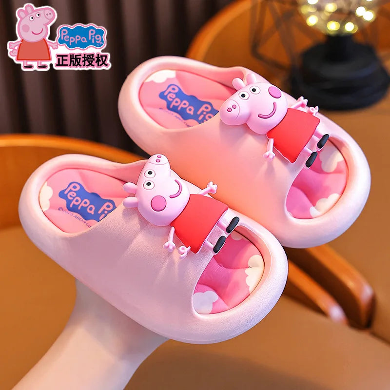 Peppa Pig – sandales d'été pour filles, pantoufles de bain d'intérieur antidérapantes, nouveau style, pour enfants à la maison, 2025