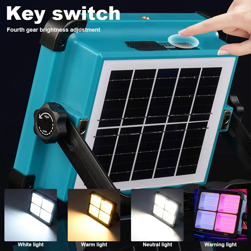 Lumière solaire super brillante 1000 watts Portable Camping tente lampe USB Rechargeable LED solaire projecteur extérieur travail réparation éclairage