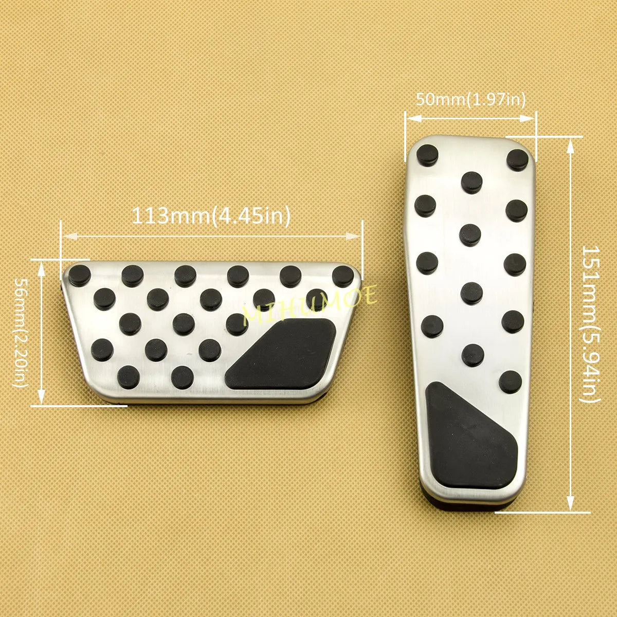 Pour Dodge Challenger chargeur Chrysler 300/300C 2011-2023 antidérapant en acier inoxydable frein à gaz accélérateur pédale coussinet couverture garniture