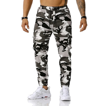 Pantalon sarouel camouflage en pur coton pour hommes, pantalon cargo tactique militaire de marque multicolore, pantalon de jogging avec poches