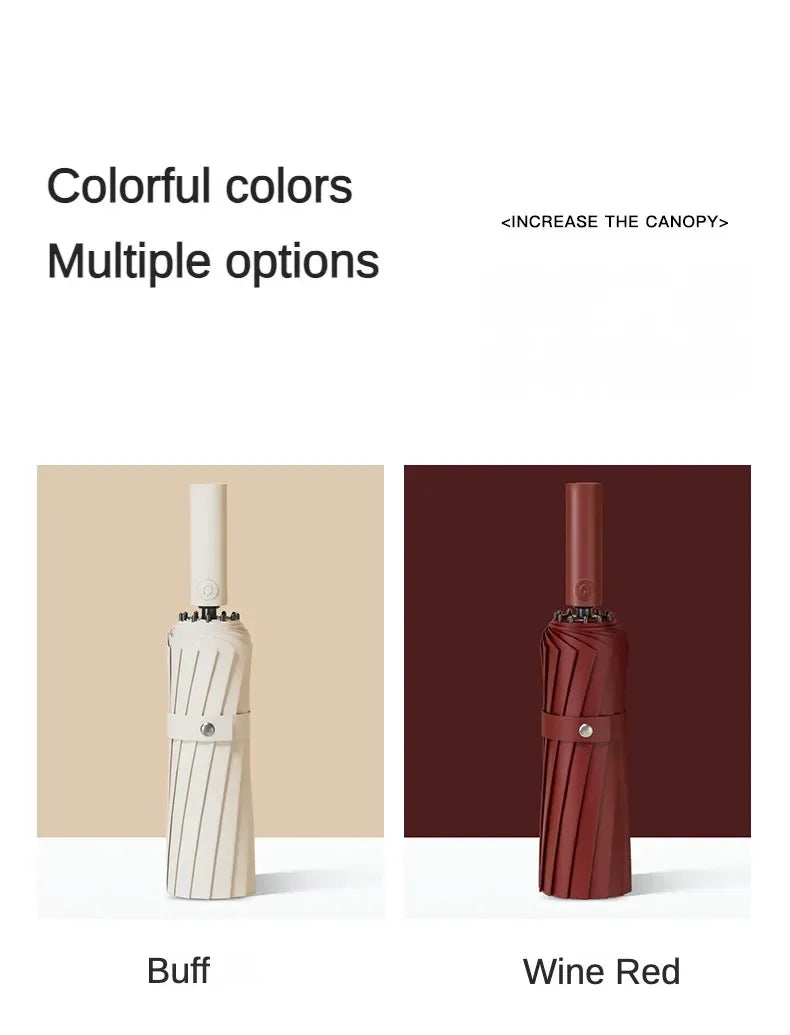 Parapluie anti-tempête 80 Bone pour hommes et femmes, pliage automatique, grand parapluie coupe-vent imperméable, parapluies anti-ultraviolets